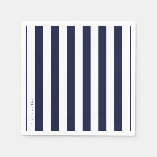 Serviette En Papier Bleu & Blanc Grandes Grandes Modernes Gratées Pers (Devant)