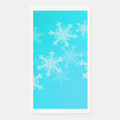 Serviette En Papier Bleu Blanc Snowflakes minimaliste Noël (Devant)