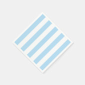 Serviette En Papier Bleu, Blancs, Motif rayé (Coin)