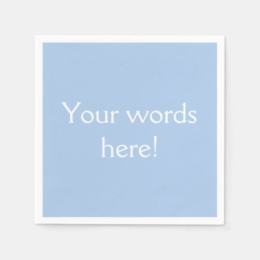 Serviette En Papier Bleu bleu clair personnalisé (Devant)