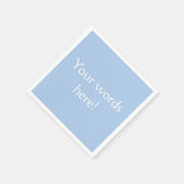 Serviette En Papier Bleu bleu clair personnalisé (Coin)
