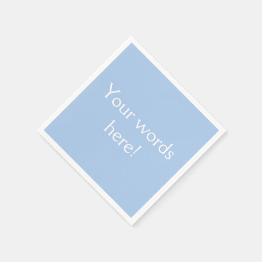 Serviette En Papier Bleu bleu clair personnalisé (Coin)