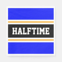 Bleu bleu jaune noir blanc HALFTIME rayures