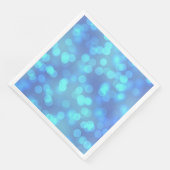 Serviette En Papier Bleu Bokeh en papier rayé dîner serviettes (Coin)