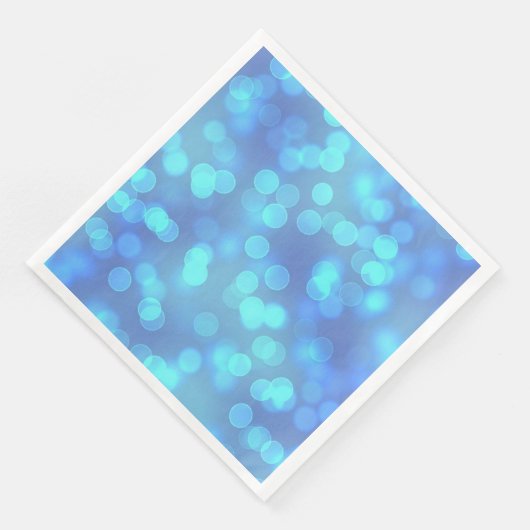 Serviette En Papier Bleu Bokeh en papier rayé dîner serviettes (Coin)