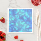 Serviette En Papier Bleu Bokeh en papier rayé dîner serviettes (En situation)