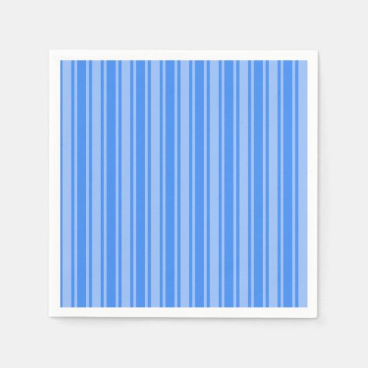 Serviette En Papier Bleu bonbons rayures (Devant)