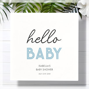 Serviette En Papier Bleu Bonjour bébé BABY SHOWER