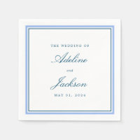 Bleu Bordure classique Mariage traditionnel servie