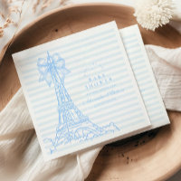 Bleu Bow Bonjour Bebe Baby shower