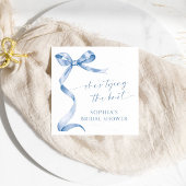Serviette En Papier Bleu Bow Elle Attache La Fête des mariées Du Noeud