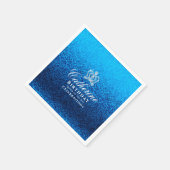 Serviette En Papier Bleu brillant (Coin)