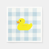 Serviette En Papier Bleu canard en caoutchouc En vichy Motif (Devant)