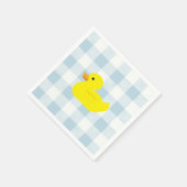 Serviette En Papier Bleu canard en caoutchouc En vichy Motif (Coin)