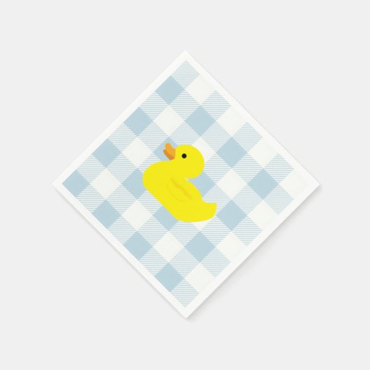 Serviette En Papier Bleu canard en caoutchouc En vichy Motif (Coin)
