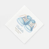 Serviette En Papier Bleu Chaussures Baby shower serviettes (Coin)