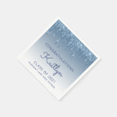 Serviette En Papier Bleu Chic Parties scintillant Dérivé (Coin)