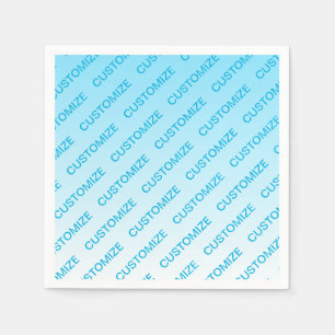 Serviette En Papier Bleu ciel (couleur changeable!) ombre et motif de 