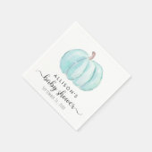 Serviette En Papier Bleu Citrouille Aquarelle bébé garçon douche (Coin)