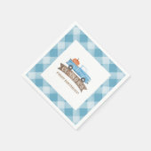 Serviette En Papier Bleu CITROUILLE Camion Anniversaire Automne 1er An (Coin)