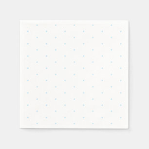 Serviette En Papier Bleu clair blanc minuscule pois élégant chic
