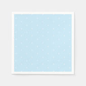 Serviette En Papier Bleu clair blanc Tiny pois chic motif (Devant)