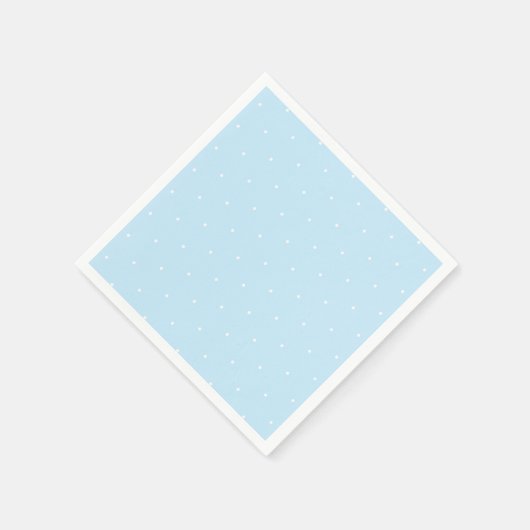 Serviette En Papier Bleu clair blanc Tiny pois chic motif (Coin)