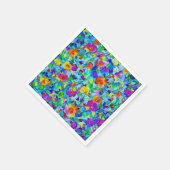 Serviette En Papier Bleu clair floral (Coin)