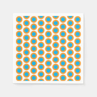 Bleu clair Orange Pois Moderne Funky