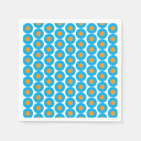 Bleu clair Orange Pois Moderne Funky