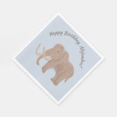 Serviette En Papier Bleu clair personnalisé, Mammoth laineux Brown (Coin)