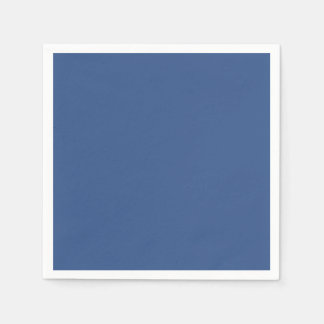 Serviette En Papier Bleu Classique Uni Couleur Simple