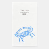 Serviette En Papier Bleu crabe (Devant)
