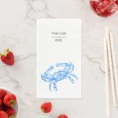 Serviette En Papier Bleu crabe (En situation)