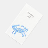 Serviette En Papier Bleu crabe (Coin)