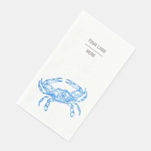 Serviette En Papier Bleu crabe (Coin)