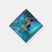 Serviette En Papier Bleu cristal (Coin)