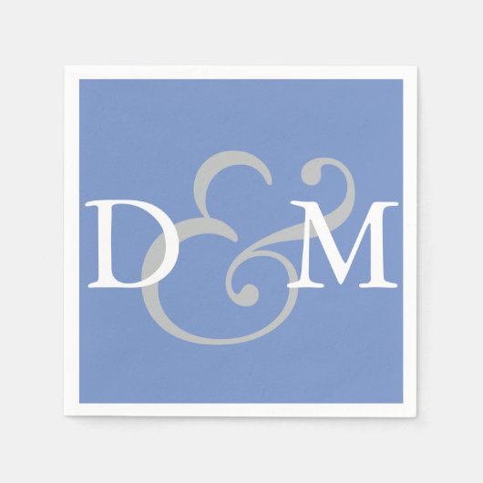 Serviette En Papier Bleu de Cornflower (Devant)