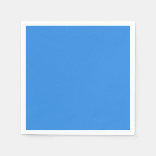 Serviette En Papier Bleu de France (couleur solide) (Devant)