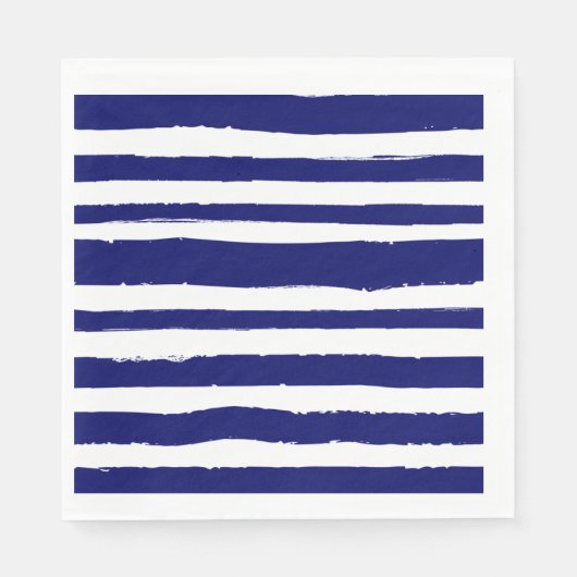 Serviette En Papier Bleu de la Marine (Devant)