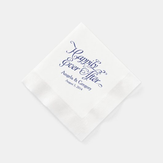 Serviette En Papier Bleu de la Marine Joyeusement Joyeux Jamais après (Coin)
