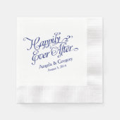 Serviette En Papier Bleu de la Marine Joyeusement Joyeux Jamais après (Devant)