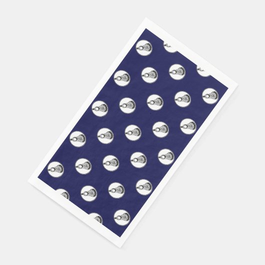 Serviette En Papier Bleu de Lacrosse (Coin)