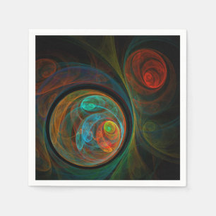 Serviette En Papier Bleu de renaissance Art Abstrait