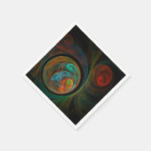Serviette En Papier Bleu de renaissance Art Abstrait (Coin)