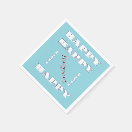 Serviette En Papier Bleu de retraite HEUREUX (Coin)