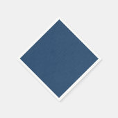 Serviette En Papier Bleu denim uni texturé (Coin)