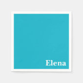 Serviette En Papier Bleu des Caraïbes personnalisable (Devant)