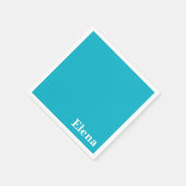 Serviette En Papier Bleu des Caraïbes personnalisable (Coin)