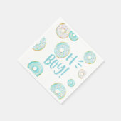 Serviette En Papier Bleu Donuts Bébé saupoudrer (Coin)